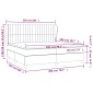 vidaXL Κρεβάτι Boxspring με Στρώμα Μπλε 200x200 εκ. Υφασμάτινο