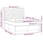 vidaXL Κρεβάτι Boxspring με Στρώμα Ανοιχτό Γκρι 140x200 εκ. Υφασμάτινο