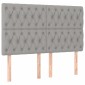 vidaXL Κρεβάτι Boxspring με Στρώμα Αν. Πράσινο 160x200εκ Υφασμάτινο