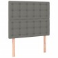 vidaXL Κρεβάτι Boxspring με Στρώμα Σκούρο Γκρι 90x200 εκ. Υφασμάτινο