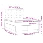 vidaXL Κρεβάτι Boxspring με Στρώμα Ανοιχτό Γκρι 140x200 εκ. Υφασμάτινο