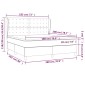 vidaXL Κρεβάτι Boxspring με Στρώμα Taupe 180x200 εκ. Υφασμάτινο