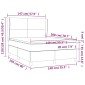 vidaXL Κρεβάτι Boxspring με Στρώμα Ανοιχτό Γκρι 140x200 εκ. Υφασμάτινο