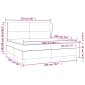 vidaXL Κρεβάτι Boxspring με Στρώμα Ανοιχτό Γκρι 200x200 εκ. Υφασμάτινο
