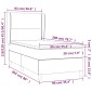 vidaXL Κρεβάτι Boxspring με Στρώμα Σκούρο Καφέ 90x200 εκ. Υφασμάτινο