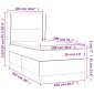 vidaXL Κρεβάτι Boxspring με Στρώμα Ανοιχτό Γκρι 100x200 εκ. Υφασμάτινο