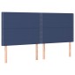 vidaXL Κρεβάτι Boxspring με Στρώμα Μπλε 200x200 εκ. Υφασμάτινο