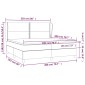 vidaXL Κρεβάτι Boxspring με Στρώμα Μπλε 200x200 εκ. Υφασμάτινο