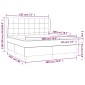 vidaXL Κρεβάτι Boxspring με Στρώμα Ανοιχτό Γκρι 180x200 εκ. Υφασμάτινο