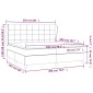 vidaXL Κρεβάτι Boxspring με Στρώμα Ανοιχτό Γκρι 200x200 εκ. Υφασμάτινο