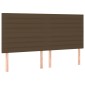 vidaXL Κρεβάτι Boxspring με Στρώμα Σκούρο Καφέ 200x200 εκ. Υφασμάτινο