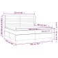 vidaXL Κρεβάτι Boxspring με Στρώμα Σκούρο Καφέ 200x200 εκ. Υφασμάτινο