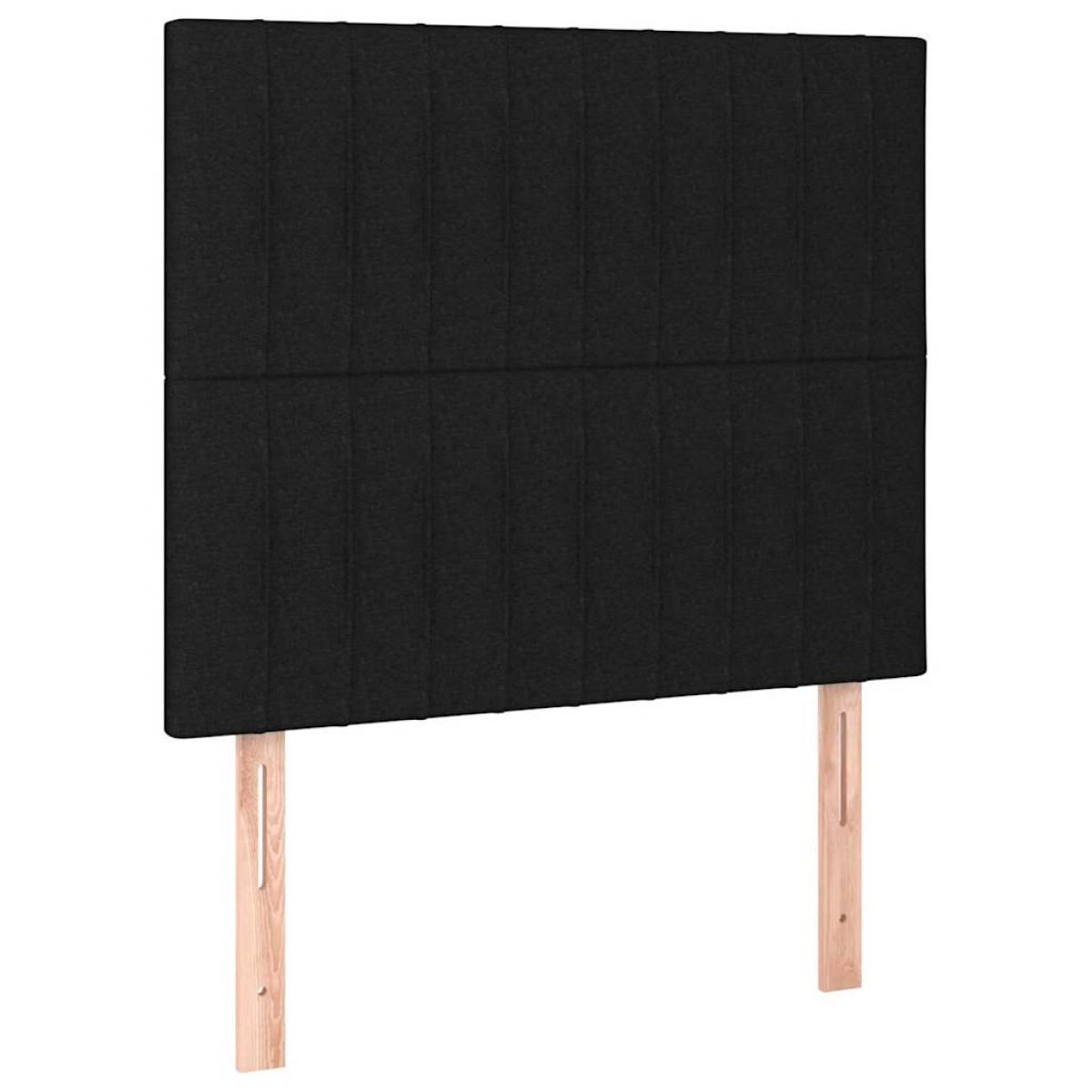 vidaXL Κρεβάτι Boxspring με Στρώμα Μαύρο 90x200 εκ. Υφασμάτινο