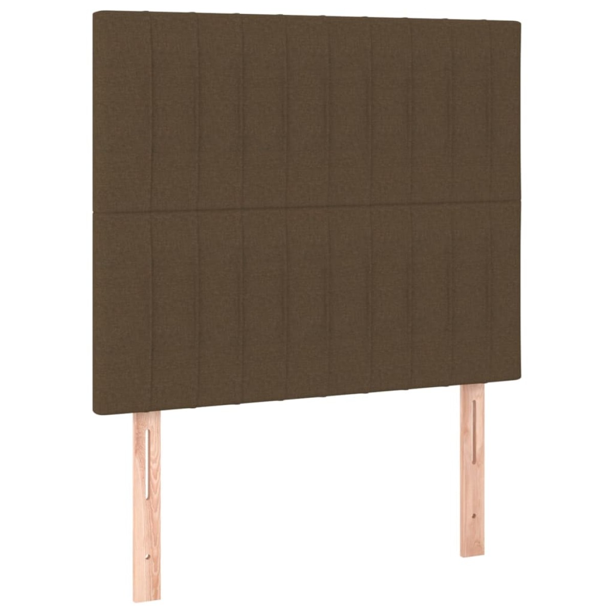 vidaXL Κρεβάτι Boxspring με Στρώμα Σκούρο Καφέ 100x200 εκ. Υφασμάτινο
