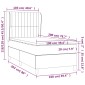 vidaXL Κρεβάτι Boxspring με Στρώμα Σκούρο Καφέ 100x200 εκ. Υφασμάτινο