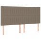 vidaXL Κρεβάτι Boxspring με Στρώμα Taupe 180x200 εκ. Υφασμάτινο
