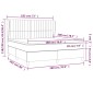 vidaXL Κρεβάτι Boxspring με Στρώμα Taupe 180x200 εκ. Υφασμάτινο