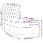 vidaXL Κρεβάτι Boxspring με Στρώμα Ανοιχτό Γκρι 90x190 εκ. Υφασμάτινο