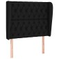 vidaXL Κρεβάτι Boxspring με Στρώμα Μαύρο 90x190 εκ.Υφασμάτινο