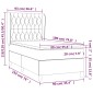 vidaXL Κρεβάτι Boxspring με Στρώμα Μαύρο 90x190 εκ.Υφασμάτινο