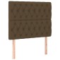vidaXL Κρεβάτι Boxspring με Στρώμα Σκούρο Καφέ 100x200 εκ. Υφασμάτινο