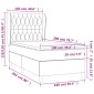 vidaXL Κρεβάτι Boxspring με Στρώμα Σκούρο Καφέ 100x200 εκ. Υφασμάτινο