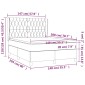 vidaXL Κρεβάτι Boxspring με Στρώμα Ανοιχτό Γκρι 140x200 εκ. Υφασμάτινο