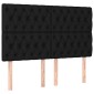 vidaXL Κρεβάτι Boxspring με Στρώμα Μαύρο 160x200 εκ. Υφασμάτινο