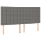 vidaXL Κρεβάτι Boxspring με Στρώμα Σκούρο Γκρι 180x200 εκ Υφασμάτιν