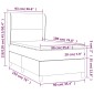 vidaXL Κρεβάτι Boxspring με Στρώμα Λευκό 90x190εκ. από Συνθετικό Δέρμα