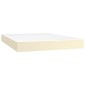 vidaXL Κρεβάτι Boxspring με Στρώμα Κρεμ 140x190εκ. από Συνθετικό Δέρμα