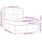 vidaXL Κρεβάτι Boxspring με Στρώμα Γκρι 140x190εκ. από Συνθετικό Δέρμα