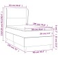 vidaXL Κρεβάτι Boxspring με Στρώμα Ροζ 90x190 εκ. Βελούδινο