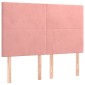 vidaXL Κρεβάτι Boxspring με Στρώμα Ροζ 140x190 εκ. Βελούδινο
