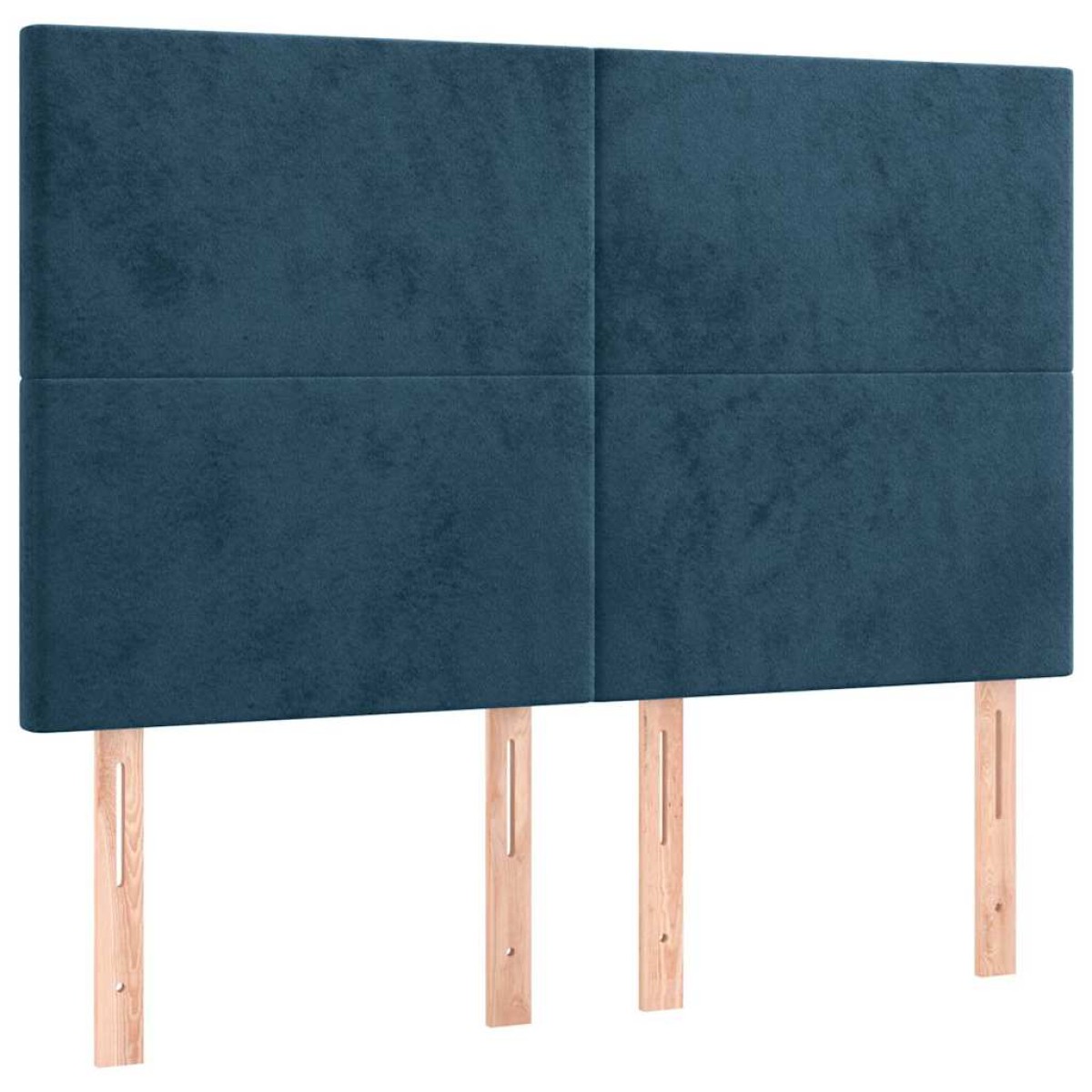 vidaXL Κρεβάτι Boxspring με Στρώμα Σκούρο Μπλε 140x200 εκ. Βελούδινο