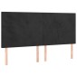 vidaXL Κρεβάτι Boxspring με Στρώμα Μαύρο 160x200 εκ. Βελούδινο