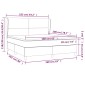vidaXL Κρεβάτι Boxspring με Στρώμα Μαύρο 160x200 εκ. Βελούδινο