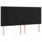 vidaXL Κρεβάτι Boxspring με Στρώμα Μαύρο 180x200 εκ. Βελούδινο