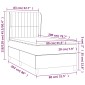 vidaXL Κρεβάτι Boxspring με Στρώμα Μαύρο 80 x 200 εκ. Βελούδινο