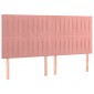 vidaXL Κρεβάτι Boxspring με Στρώμα Ροζ 200x200 εκ. Βελούδινο