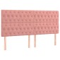 vidaXL Κρεβάτι Boxspring με Στρώμα Ροζ 180x200 εκ. Βελούδινο