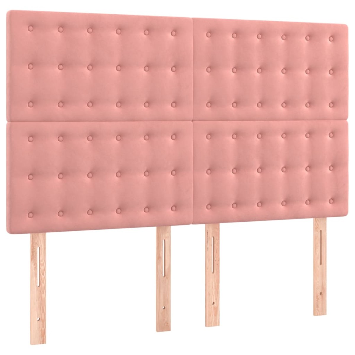 vidaXL Κρεβάτι Boxspring με Στρώμα Ροζ 140x190 εκ. Βελούδινο