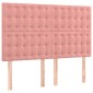 vidaXL Κρεβάτι Boxspring με Στρώμα Ροζ 140x190 εκ. Βελούδινο