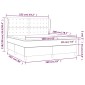 vidaXL Κρεβάτι Boxspring με Στρώμα Σκούρο Γκρι 160x200 εκ. Βελούδινο