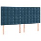 vidaXL Κρεβάτι Boxspring με Στρώμα Σκούρο Μπλε 160x200 εκ. Βελούδινο