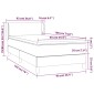 vidaXL Κρεβάτι Boxspring με Στρώμα Taupe 90x190 εκ.Υφασμάτινο