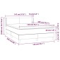 vidaXL Κρεβάτι Boxspring με Στρώμα Μπλε 140x200 εκ. Υφασμάτινο