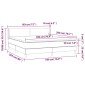 vidaXL Κρεβάτι Boxspring με Στρώμα Σκούρο Γκρι 180x200 εκ Υφασμάτιν