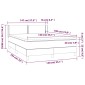 vidaXL Κρεβάτι Boxspring με Στρώμα Ανοιχτό Γκρι 140x190 εκ. Υφασμάτινο