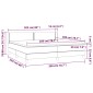 vidaXL Κρεβάτι Boxspring με Στρώμα Ανοιχτό Γκρι 200x200 εκ. Υφασμάτινο